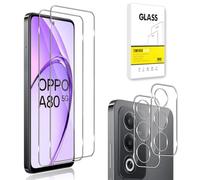 Dision Protector de Pantalla Compatible con OPPO A80 5G [2 Piezas] +Protector de Lente de Cámara [2 Piezas] [Tecnología de Defensa Múltiple]Vidrio Templado
