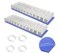 Disipador Aluminio, CTRICALVER Disipador de Calor SSD M.2, con Papel de Aluminio M.2 2280 SSD 70 mm × 22 mm × 6 mm (2 Piezas, Plata)