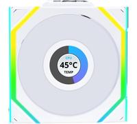 Lian Li Uni Fan SL - LCD inalámbrico 120 - Ventilador ARGB - visualización LCD de 1.6 Pulgadas - Control inalámbrico de 2.4 GHz - Driver inalámbrico no Incluido y Necesario para su Uso - Blanco