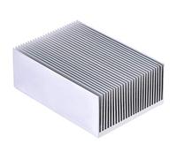 Disipador de calor de aluminio, módulo de disipador de calor, aleta de enfriamiento para dispositivos de semiconductores de transistor de amplificador LED de alta potencia con 23 aletas de 100 mm (L)