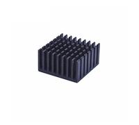 Disipador de calor de aluminio,Radiador Disipador de calor DIY 10 piezas/lote 28x28x15mm Disipador de calor de aluminio negro Disipador de calor del radiador for refrigeración de computadora LED IC el