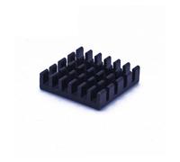 Disipador de calor de aluminio,Radiador Disipador de calor DIY 50 piezas/lote 19x19x5mm Disipador de calor de aluminio extruido negro Disipador de calor Radiador for refrigeración de IC de LED electró