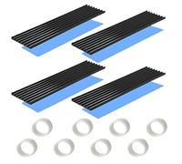 Disipador de calor M.2 SSD con lámina adhesiva termoconductora, placa de circuito de chip de CPU IC del disipador de calor, adecuado para amplificador LED de aluminio 70 mm × 22 mm × 3 mm
