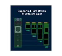 Disipador de calor M.2 SSD NVMe Disco duro de estado sólido M2 2280 Junta de disipador de calor de aluminio para NVME 2230 NGFF
