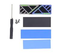 Disipador de calor SSD M.2 2280, enfriador SSD M.2 de aleación de aluminio, disipador de calor de doble cara con almohadilla térmica de silicona, rendimiento de refrigeración