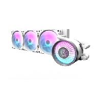 Darkflash Nebula DN360 ARGB | Refrigeración Líquida AIO 360mm 3 ventiladores ARGB Espejo Infinito Blanca