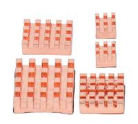 Disipador térmico de cobre para CPU, juego de 5 piezas, kit de refrigeración de alto rendimiento con pasta térmica para 5 y varios modelos de CPU, material de cobre premium