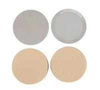 Disk Coffee Filter 2.4 Inch Stainless Steel Reusable French Press Coffee Maker Metal Filter Mesh for Replacement (With Filter Papers)