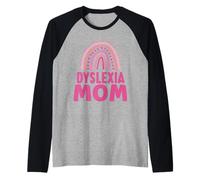 Dislexia Mamá Disléxicos Concientización Disléxica Apoyo Dislexia Camiseta Manga Raglan