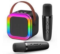 Dislocati Juguetes Niños 3-12 Años Microphone Karaoke con Luces LED - Portátil para Niños y Adultos - Micrófonos Inalámbricos con Efectos de Luz para Cantar, Fiestas y Juegos Regalo Navidad