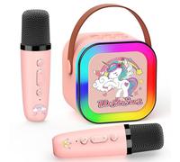 Dislocati Karaoke 2 Microfonos Inalambricos, Regalo Niña 3-12 Años Regalo Navidad Bluetooth Karaoke Infantil Juguetes para Niñas Micrófonos Inalámbricos para Cantar Regalos Cumpleaños Microphone