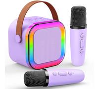 Dislocati Microfono Karaoke Infantil,Karaoke 2 Microfonos Inalambricos Regalo Navidad Niña 3-12 Años Juguetes Niña Microfono - Regalo Cumpleaños Fiesta Musical Infantil Portátil para Cantar y Bailar