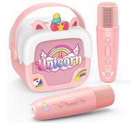Dislocati Regalo Niña 3-12 Años,Micrófono Karaoke 2 Microfonos Inalambricos Unicornios para Niñas Karaoke Infantil Juguetes Niña Bluetooth 5.3 Juguete Musical con Luces Regalo Navidad