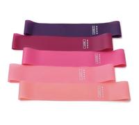 DisMa | Set 5 Bandas Elásticas | Niveles X-Light, Light, Medium, Heavy y X-Heavy | Bandas de Resistencia Fitness para Piernas, Glúteos, Brazos | Ejercicio en Casa, Yoga, Pilates, Crossfit | (C.Morado)