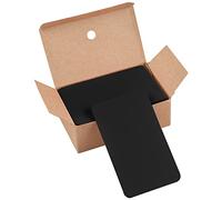 Disnace 100 Piezas Tarjetas de Papel en Blanco, Tarjetas de Papel Kraft, Tarjeta para Estudiar, Cartulina Flashcards para Estudio, Notas, DIY y Proyectos Creativos, Negro, 89 * 52mm