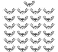 Disnace 25 Piezas Tuecas de Mariposa de Alas de Acero Inoxidable Palomilla de Fácil Apriete para la Sujecion de Tornillos Rosca Métrica Hembra Wing Nuts para Herramientas de Bricolaje (M6)