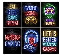 Disnace 6 Póster Gameration Gaming a4, Decoración Gamer, Gaming Wall Decal, Póster De Juegos, Gaming Gamer Quotes,Gamer Decoracion Habitacion, Cuadros Decorativos Gamer (B)