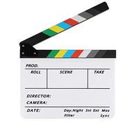 Disnace Claqueta de Cine 30 x 24.5cm, Scene Clapper Board, Claqueta de Escena, Claqueta Acrílica de Cortar, Tablero de Claqueta de Película, Claqueta Cine Profesional para Filmación de Películas
