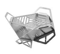 Disnace Parrilla de Acampar Portátil de Acero Inoxidable, Parrilla de Barbacoa, Mini Parrilla Plegable para Barbacoa Fogata con Bolsa de Transporte, Ideal para Camping Picnic Jardín, 18.5 * 13cm