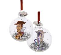 Disney 100 - Bola de Navidad de cristal, diseño de madera