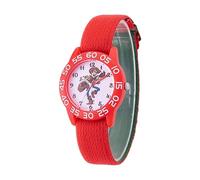 Disney 100 - Reloj analógico de cuarzo y correa de nailon para niños, Rojo -, Rojo -, tira