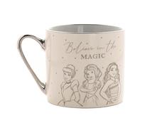 Disney 100 - Taza premium con texto en inglés "Believe in The Magic", con caja con tapa y papel de aluminio