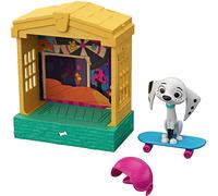 Disney 101 Dalmatian Street Casita para perros con figura Dolly y accesorios, juguete niños +5 años (Mattel GBM28)