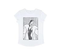 Disney 101 Dalmatians Cruella De Vil-Camiseta de Manga Larga para Mujer, Blanco, M
