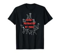 Disney 101 Dalmatians "Easily Distracted by Dogs" Funny Dog Camiseta