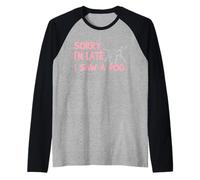 Disney 101 Dalmatians "Sorry I'm Late, I Saw a Dog" Funny Camiseta Manga Raglan