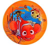 Disney 8 platos de papel Nemo de 20 cm para fiestas y cumpleaños