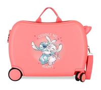 Disney Adorable Stitch Moods Maleta de Cabina Rígida ABS Cierre de combinación Lateral 4 Ruedas Dobles Equipaje Mano