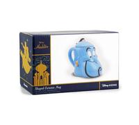 Disney Taza con forma de Aladdin con tapa, genio, taza de oficina, regalo de taza de café con leche, taza 3D, azul