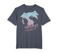 Disney Aladdin Jasmine and Aladdin Forever Moon Silueta Camiseta, Hombre tallas grandes, Azul Jaspeado, 3X Alto