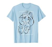Disney Aladdin Jasmine Boxed In Line Art Camiseta