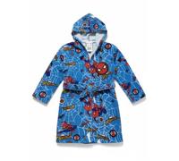 Disney Albornoz Infantil de Microfibra con Capucha, Diseños Frozen, Minnie Mouse y Spider-Man, Secado Rápido, Suave y Ligero, con Cinturón Ajustable (FR/ES, Edad, 7 años, 8 años, Spiderman)