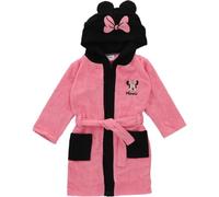Disney - Albornoz Minnie con pequeño lazo - Bolsillos laterales - Cordón - 100% poliéster - Rosa, Rosa, 2- 4 Años