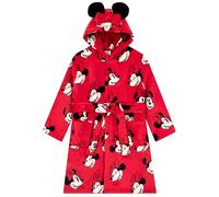 Disney Albornoz Niña Minnie Mouse, Bata Niña Con Orejas 3D, Batin Chica Polar, Rojo 5-6 años