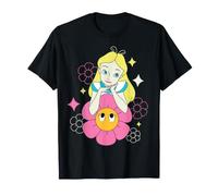 Disney Alice in Wonderland Afternoon Flowers Retro Color Camiseta
