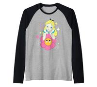 Disney Alice in Wonderland Afternoon Flowers Retro Color Camiseta Manga Raglan