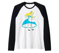 Disney Alice in Wonderland Down the Rabbit Hole Retro Colors Camiseta Manga Raglan