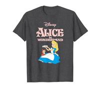 Disney Alice in Wonderland Flowers For Dinah Camiseta, Hombre, Jaspeado Oscuro, XXL