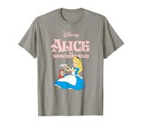 Disney Alice in Wonderland Flowers For Dinah Camiseta, Hombre, Pizarra, XL
