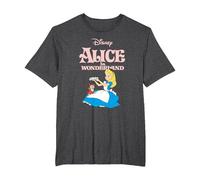 Disney Alice in Wonderland Flowers For Dinah Camiseta, Hombre tallas grandes, Jaspeado Oscuro, 6X Alto