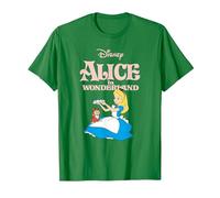 Disney Alice in Wonderland Flowers For Dinah Camiseta, Hombre, Verde Kelly, 3XL