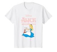Disney Alice in Wonderland Flowers For Dinah Camiseta, Niños, Blanco, 12 años
