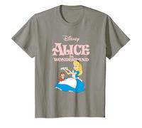 Disney Alice in Wonderland Flowers For Dinah Camiseta, Niños, Pizarra, 8 años