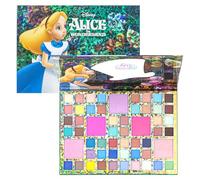 Disney Alice in Wonderland Paleta de 55 sombras de ojos con espejo, maquillaje para niñas y adolescentes, colores brillantes y mates, de Townley Girl