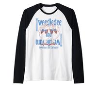 Disney Alice In Wonderland Tweedledee & Tweedledum Vintage Camiseta Manga Raglan