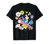 Disney Alice in Wonderland White Rabbit Retro Colors Collage Camiseta